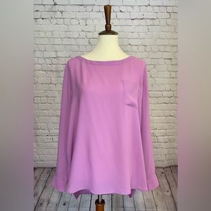 Loft Long sleeve Lightweight Blouse with Pocket Size XL